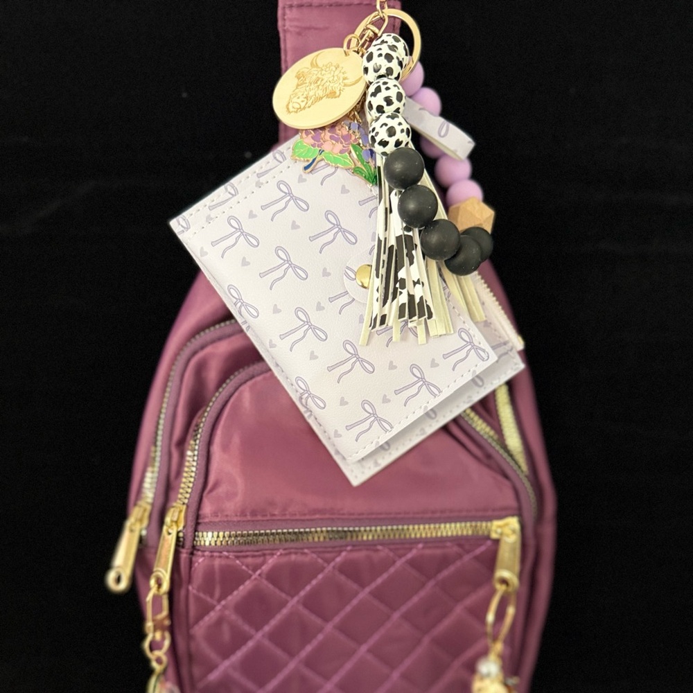 Quilted Purple Backpack